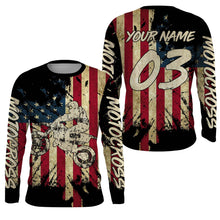 Load image into Gallery viewer, Motocross Racing Jersey UPF30+ Anti UV Personalized American Riding Shirt Patriotic Motorcycle Rider NMS483