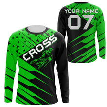 Load image into Gallery viewer, Personalized Racing Cross Jersey UPF30+ Adults &amp; Kid Star Green Dirt Bike MX Motorcycle Off-road Riders| NMS684