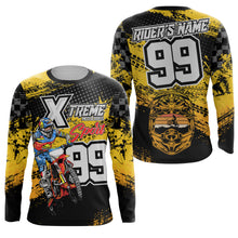 Load image into Gallery viewer, Men women kids custom name&amp;number Motocross racing jersey extreme off-road shirt UPF30+ motorcycle PDT139