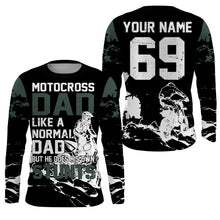 Load image into Gallery viewer, Motocross Dad Personalized Riding Jersey UPF30+ Dirt Bike Dad Biker MX Racing Dad Motorcycle| NMS524