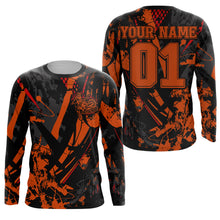 Load image into Gallery viewer, Extreme dirt bike jersey UPF30+ custom number MX racing orange kid&amp;adult off-road Motocross shirt PDT219