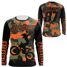 Load image into Gallery viewer, Freestyle Motocross Jersey Personalized UPF30+ Adults &amp; Kid Camo FMX Dirt Bike Race Riders Motorcycle| NMS687