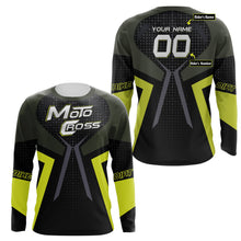 Load image into Gallery viewer, Personalized Motocross Jersey UPF30+ Kid&amp;Adult Riders Yellow Black Dirt Bike Racing Motorcycle| NMS621