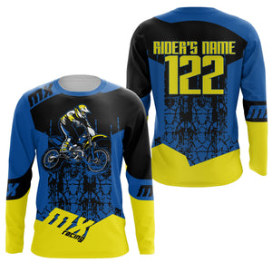 MX Racing Jersey Personalized Name&Number UPF30+ Motocross Off-Road Adult&Kid Dirt Bike| NMS757