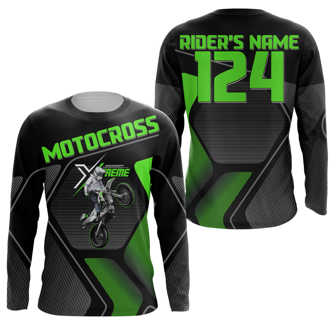  Custom Motocross Jersey MX Racing UPF30+ Dirt Bike Number Name  Adult&Kid Off-Road Motorcycle Shirt