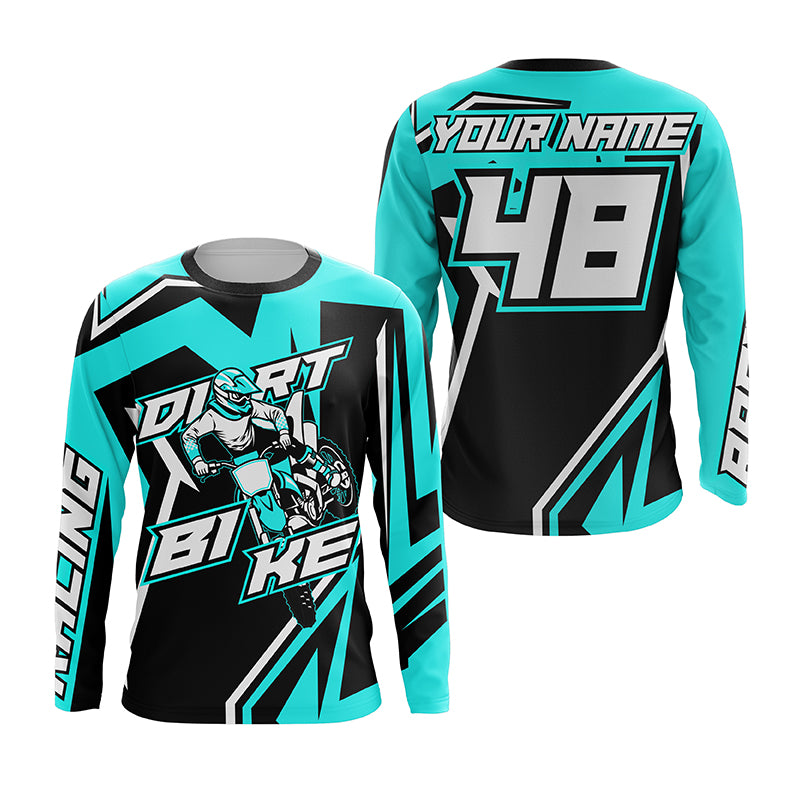 Personalized Dirt Bike Jersey UPF30+ Kid Adult Extreme Motocross MX Racing Long Sleeves Off-road NMS1132