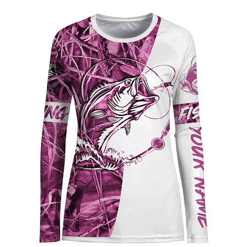 Personalized fishing tattoo full printing pink fishing shirt A3