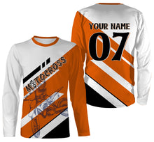 Load image into Gallery viewer, Personalized Motorcross Jersey Orange MX Rider Shirt Off-road Racing Dirt Bike Riding| NMS501