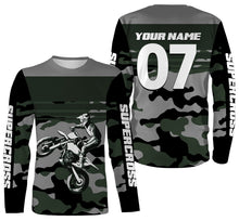 Load image into Gallery viewer, Camo Supercross Jersey Custom Number &amp; Name Motorcycle Riding Shirt Off-Road Rider Dirt Bike Racing| NMS544