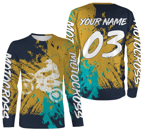 Personalized Motocross Jersey Custom Number Summer Motorcycle Riders Shirt Off-Road Dirt Bike Racing| NMS548