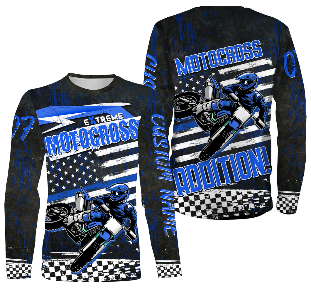 Personalized Motocross Racing Jersey Over Printed Hoodie, Extreme MotoX Addition Biker Motorcycle| NMS275