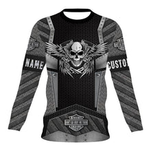 Load image into Gallery viewer, Personalized Riding Jersey Skull Biker Shirt, Motorcycle Racing Off-Road Cool Riders Racewear| NMS153