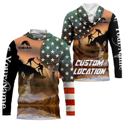 Customized Camouflage Forest Outdoor Wildlife 3D Men's Hiking T-Shirt Hiking Long Sleeve Take A Hike Shirt SP13