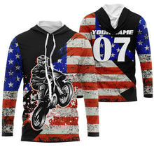 Load image into Gallery viewer, Personalized Dirt Bike Racing Jersey UPF30+ Patriotic Motocross American Off-Road Adult&amp;Kid Jersey| NMS727