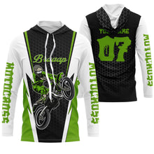 Load image into Gallery viewer, Brap Motocross Jersey Personalized UPF30+ Dirt Bike Riding Shirt Off-road Motorcycle Riders Green| NMS529