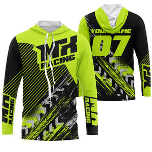 MX Racing Jersey UPF30+ Personalized Motocross Adult&Kid Green Dirt Bike Riders Off-road Motorcycle| NMS677