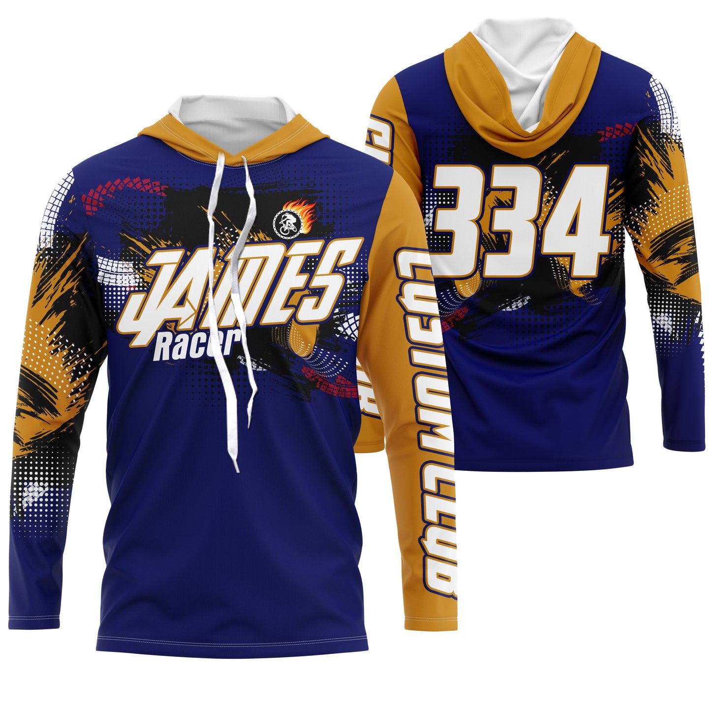 Personalized UPF30+ adult kid BMX racing jersey Blue enduro MTB shirt downhill cycling gear| SLC28