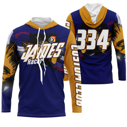 Personalized UPF30+ adult kid BMX racing jersey Blue enduro MTB shirt downhill cycling gear| SLC28