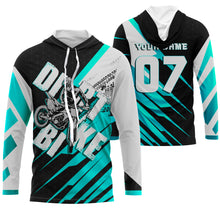 Load image into Gallery viewer, Turquoise custom dirt bike jersey UPF30+ kid&amp;adult riders motocross racing off-road motorcycle| NMS881