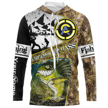Load image into Gallery viewer, Largemouth Bass fishing camo custom name with funny Bass angry ChipteeAmz&#39;s art UV protection shirts AT017