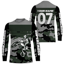 Load image into Gallery viewer, Camo Supercross Jersey Custom Number &amp; Name Motorcycle Riding Shirt Off-Road Rider Dirt Bike Racing| NMS544