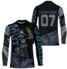 Load image into Gallery viewer, Personalized Motocross Jersey UPF 30+, Extreme Motocross Racing Shirt, Off-Road Long Sleeves Adult &amp; Kid| NMS678