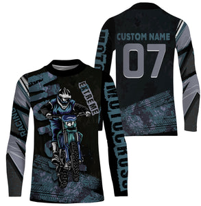 Personalized Motocross Jersey UPF 30+, Extreme Motocross Racing Shirt, Off-Road Long Sleeves Adult & Kid| NMS678