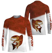Load image into Gallery viewer, Redfish fishing custom name with angry Redfish ChipteeAmz&#39;s art UV protection shirts AT007