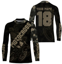 Load image into Gallery viewer, Camo kid&amp;adult Motocross riding jersey personalized dirt bike shirt UV off-road racing motorcycle PDT142