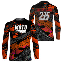 Load image into Gallery viewer, Personalized Motocross Jersey UPF30+, Motorcycle Red Dirt Bike Racing Shirt Off-Road Riders Racewear| NMS739