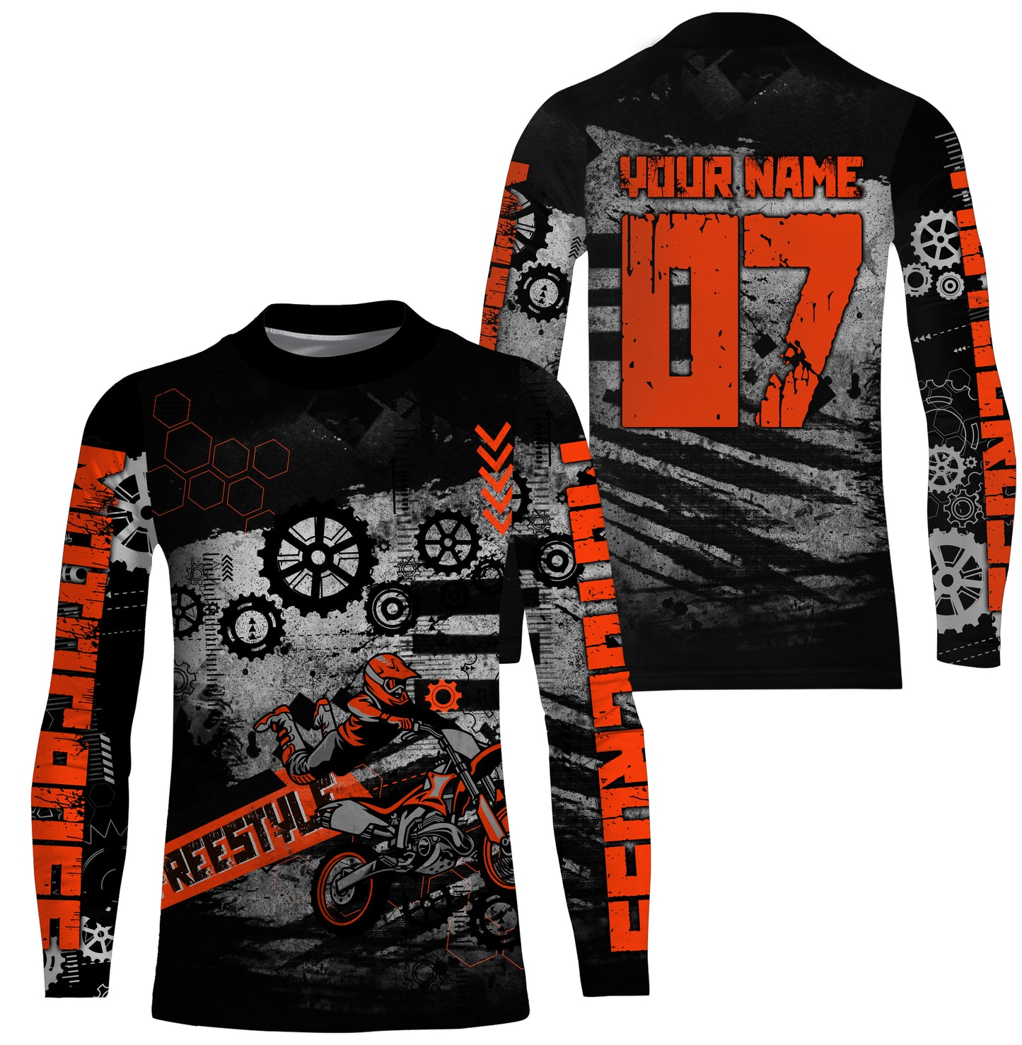Custom red racing jersey UPF30+ youth men women MX shirt dirt bike freestyle off-road motorcycle PDT06