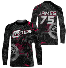 Load image into Gallery viewer, Personalized Camo Cross Jersey UPF30+ UV Protect, Motocross Supercross Racing Motorcycle Riders - Pink| NMS735