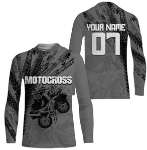 Tire Track Motocross Jersey Personalized UPF30+ Kid&Adult Riders Shirt Dirt Bike Racing Off-road Motorcycle| NMS627