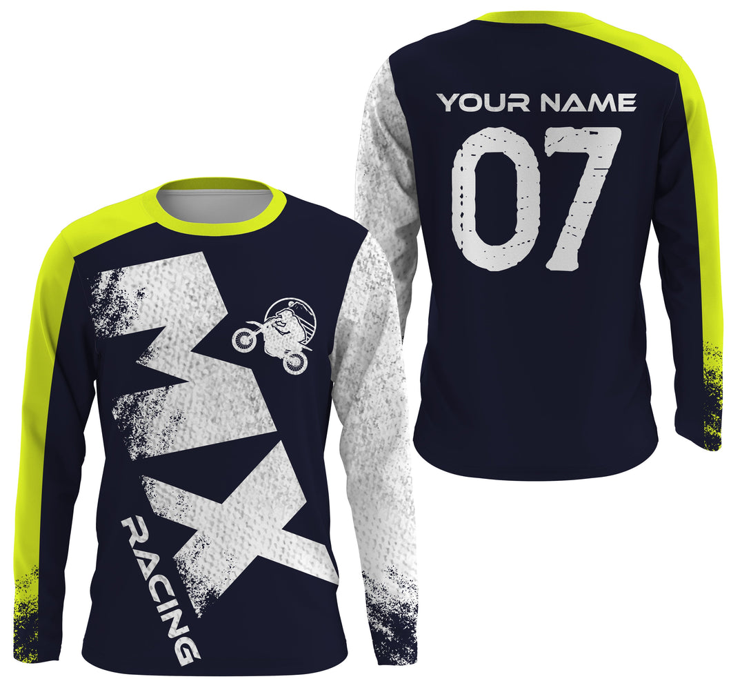 Personalized MX Racing Jersey UPF30+ Motocross Off-Road Adult&Kid Dirt Bike Powersport Jersey| NMS756