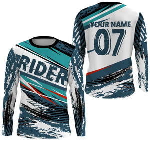 Wheel Mark Personalized Riding Jersey UPF30+ UV Protection, Dirt Bike Riders Motorcycle Racewear| NMS397