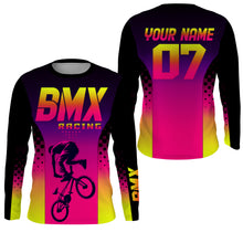 Load image into Gallery viewer, Personalized Pink BMX jersey adult kid bike shirts UPF30+ Freestyle cycling bicycle motocross gear| SLC43