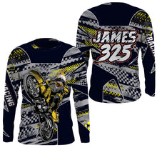 Load image into Gallery viewer, Personalized Racing Jersey UPF30+ UV Protect, Dirt Bike Wheel Mark Motocross Off-Road Riders Racewear| NMS441