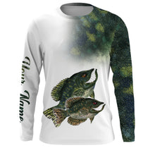 Load image into Gallery viewer, Crappie fishing ChipteeAmz&#39;s art custom name UV protection shirts with funny Crappie fish art AT031