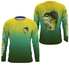 Load image into Gallery viewer, Largemouth Bass fishing custom name with angry bass ChipteeAmz&#39;s art UV protection shirts AT001