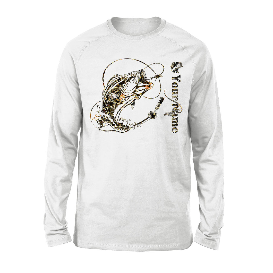 Bass fishing camo personalized bass fishing tattoo shirt perfect gift  - Standard Long Sleeve - TTN