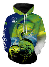 Load image into Gallery viewer, Mahi mahi Customized name All over printed Long sleeve, Hoodie, Zip up hoodie personalized gift