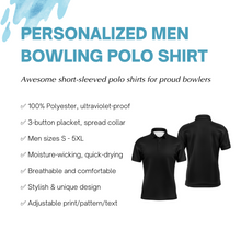 Load image into Gallery viewer, Yellow Bowling Polo Shirt for Men Custom Bowling Jersey With Name Bowling Team Shirt For Men BDT66