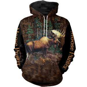 Moose hunter 3D all over printed shirts for men, women plus size NQS175