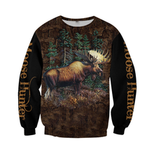 Load image into Gallery viewer, Moose hunter 3D all over printed shirts for men, women plus size NQS175