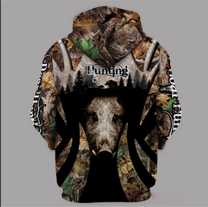 Wild Hog Hunting Clothes 3D all over Print Hoodie plus size - NQS83