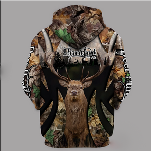 Bow hunting deer Hunting clothes 3D all over print shirt Hoodie plus size- NQS84
