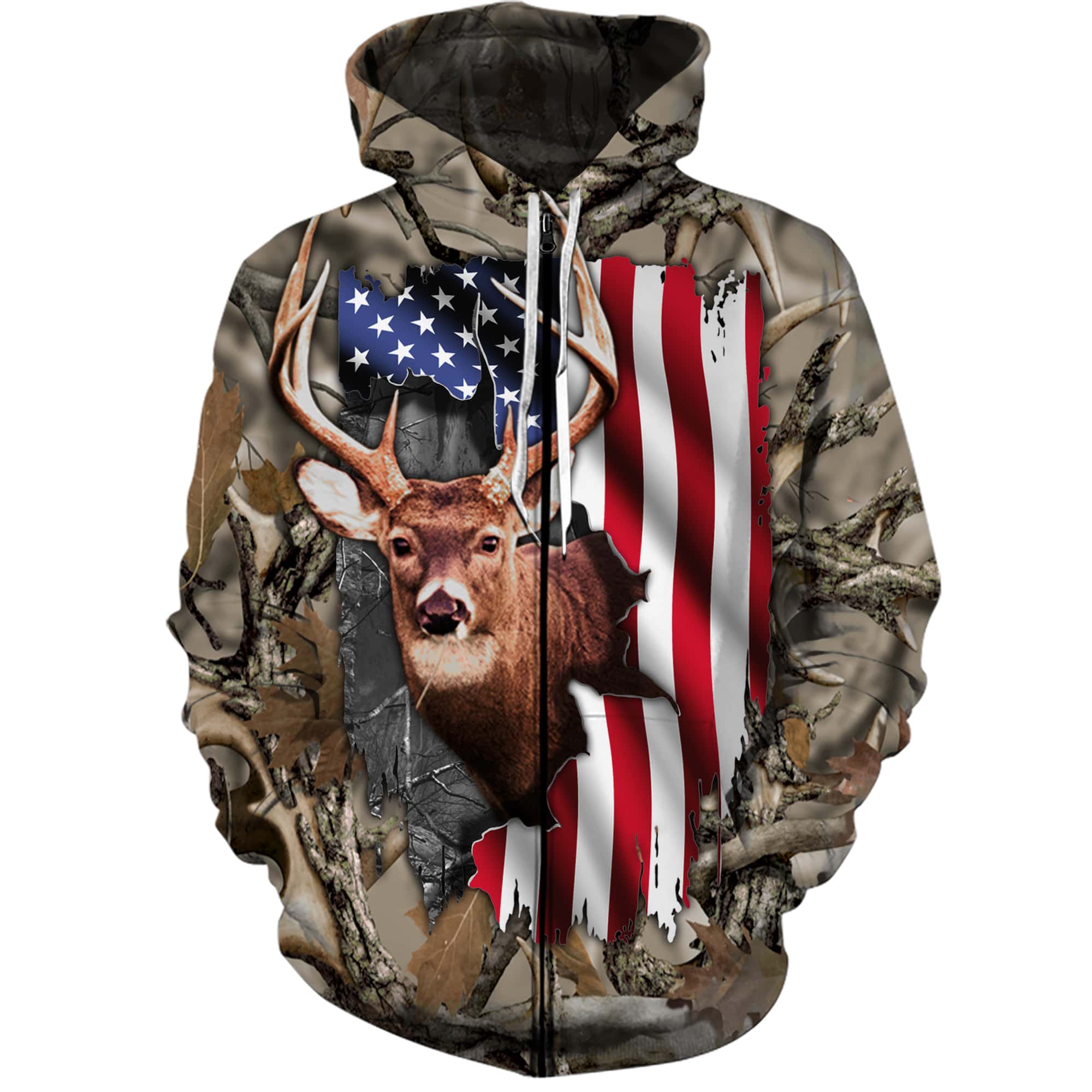 Los Angeles Rams NFL Football Camo Hunting Flag Hoodie 3D All Over Print