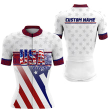 Load image into Gallery viewer, Personalized American men women Cycling jersey with 3 pockets Full zipper UPF50+ USA bike shirts| SLC181