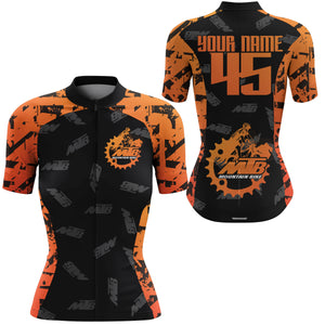 Custom MTB Cycling Jersey Orange Mountain Bike Cycle Racing Bicycling Shirt| NMS832
