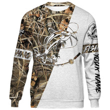 Load image into Gallery viewer, Goatfish Customized fishing tattoo camo all-over print long sleeve, T-shirt, Hoodie, Zip-up hoodie - FSA11